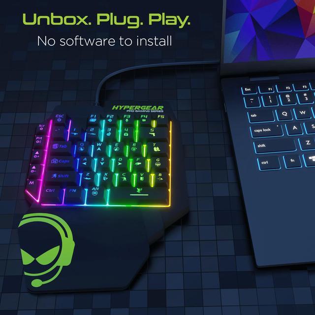 Alt view image 4 of 7 - HyperGear KeyVictory One-Handed Gaming Keypad