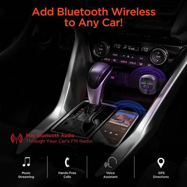 Alt view image 2 of 7 - HyperGear IntelliCast Road FM Transmitter Car Charger