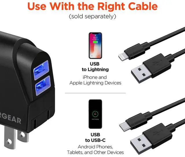Alt view image 5 of 7 - HyperGear Hybrid 2.1A Dual USB Car/Wall Charger
