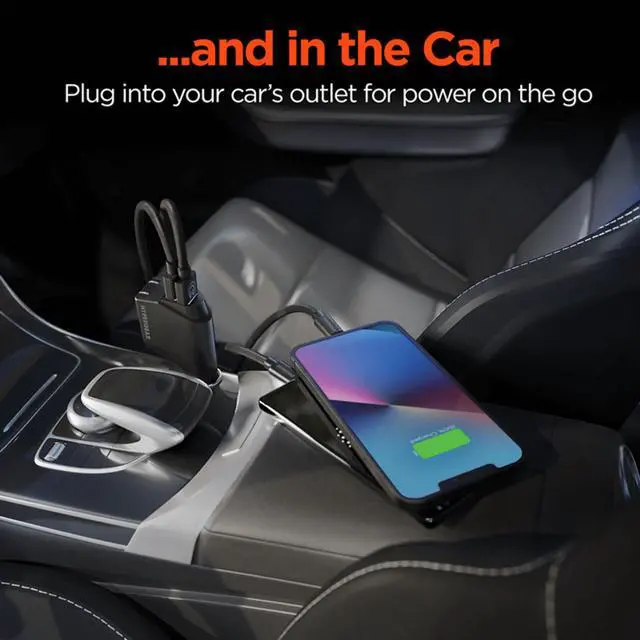 Alt view image 3 of 7 - HyperGear Hybrid 2.1A Dual USB Car/Wall Charger
