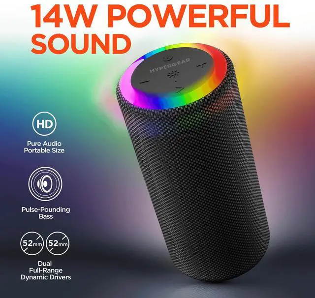 Alt view image 2 of 9 - HyperGear Halo XL Wireless LED Speaker