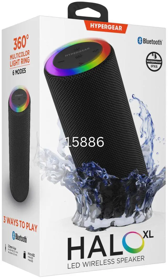 Alt view image 4 of 9 - HyperGear Halo XL Wireless LED Speaker