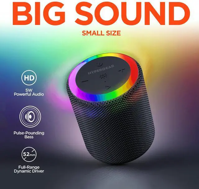 Alt view image 3 of 8 - HyperGear Halo Wireless LED Speaker