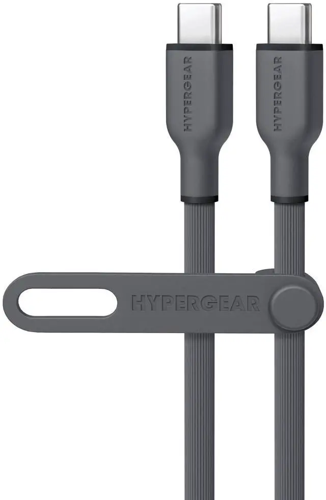 Main image of HyperGear Flexi PRO USB-C to USB-C Cable 6ft Grey