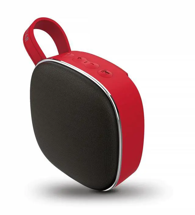 Alt view image 3 of 9 - HyperGear 15712 Fabrix Mini 3-Watt Portable Bluetooth Rechargeable Speaker with Microphone (Red)