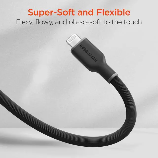 Alt view image 2 of 7 - HyperGear Flexi PRO USB-C to Lightning Cable 6ft