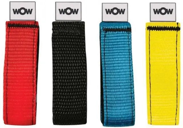 Main image of WOW Watersports 12-Inch Secure Multi-Color Velcro Straps 6-Pck