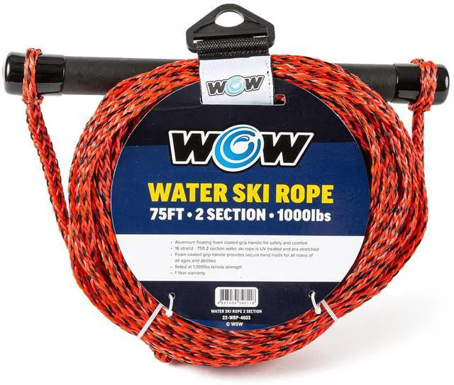 Main image of WOW Watersports 75ft 2-Section UV Treated Water Ski Rope