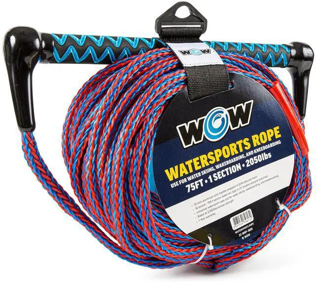 Alt view image 3 of 7 - WOW Watersports 75ft Watersports Tow Rope with EVA Handle