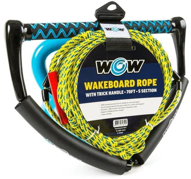Main image of WOW Watersports 70ft Wakeboard Rope with Trick Handle