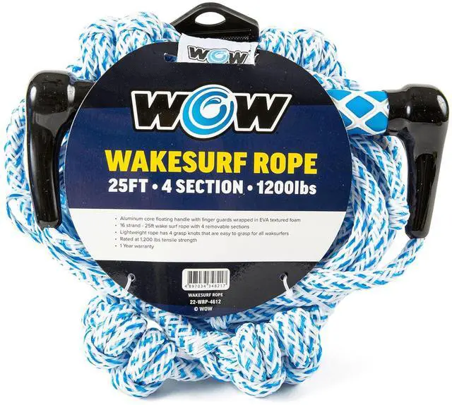 Main image of WOW Watersports 25ft 4-Section Wakesurf Rope