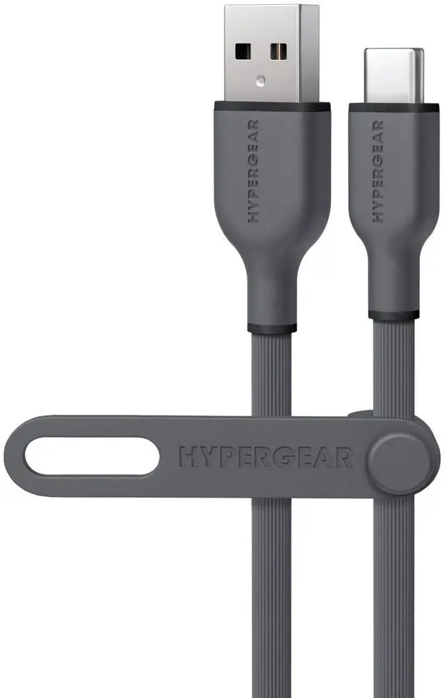 Main image of HyperGear Flexi PRO USB to USB-C Cable 4ft Grey