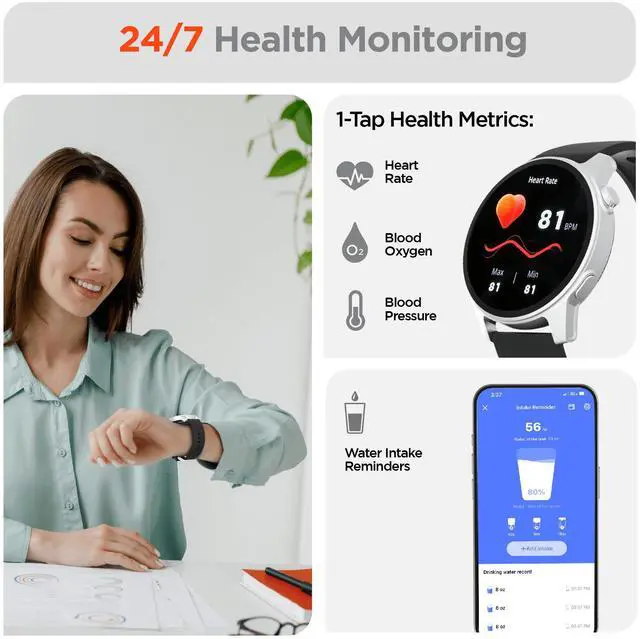 Alt view image 2 of 9 - HyperGear SmartWatch + Fitness Tracker