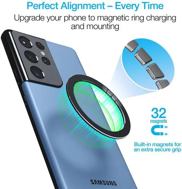 Alt view image 2 of 7 - Naztech MagUP MagSafe Magnetic Ring 2-Pack