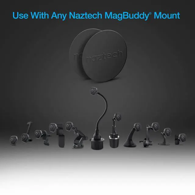 Alt view image 3 of 7 - Naztech MagBuddy Universal Round Plates Compatible