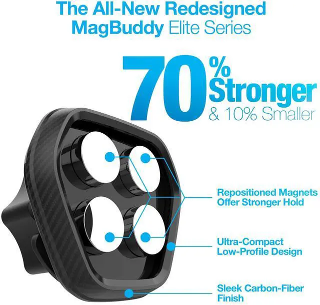 Alt view image 2 of 7 - Naztech MagBuddy Elite Windshield Mount