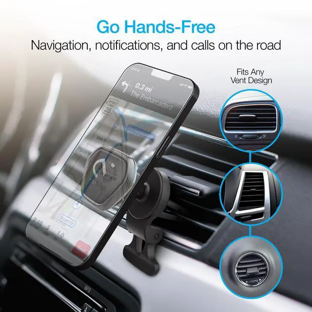 Alt view image 4 of 7 - Naztech MagBuddy Elite Hands-Free Vent Mount