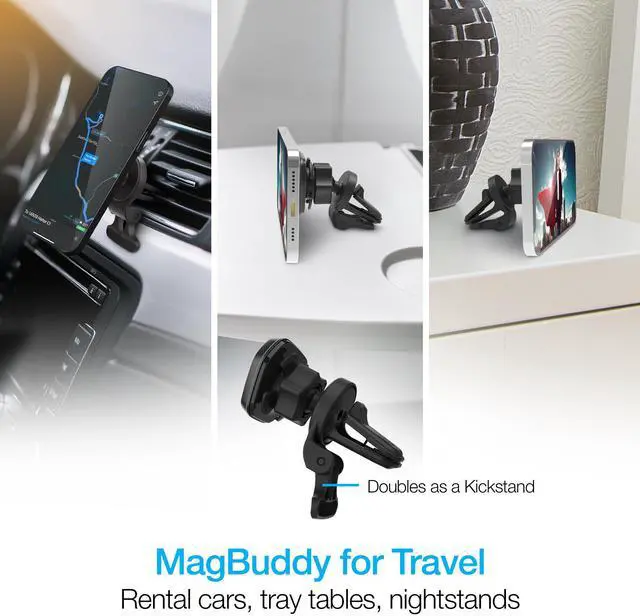 Alt view image 7 of 7 - Naztech MagBuddy Elite Hands-Free Vent Mount