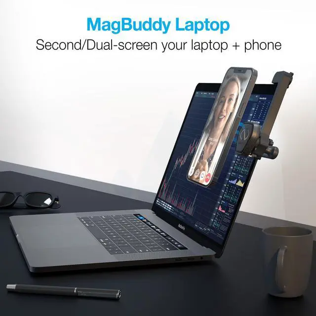 Alt view image 2 of 7 - Naztech MagBuddy Elite Cell Phone Laptop Mount