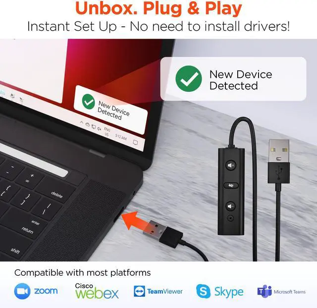 Alt view image 3 of 7 - HyperGear V100 Office Professional Wired Headset w 6 Ft Cord