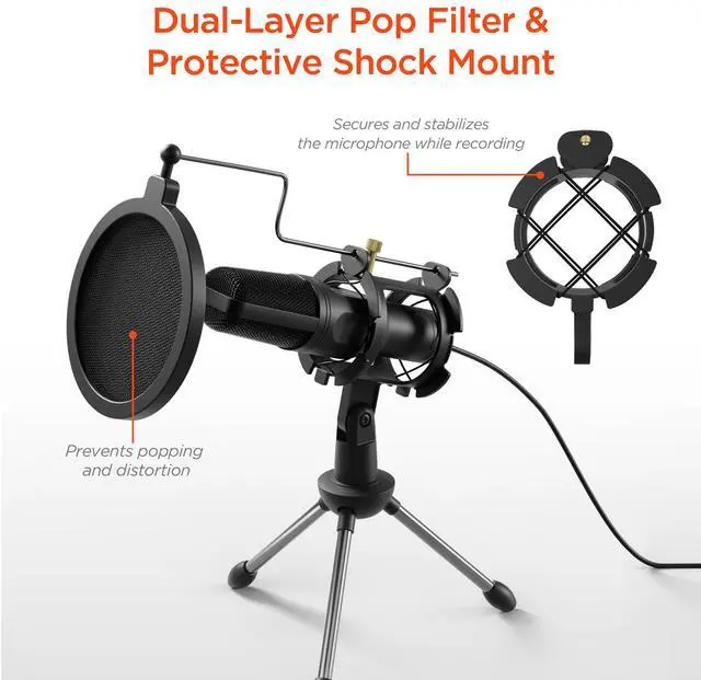 Alt view image 2 of 7 - HyperGear Sound Advantage Pro-Audio Hi-Def Condenser Microphone