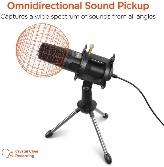 Alt view image 3 of 7 - HyperGear Sound Advantage Pro-Audio Hi-Def Condenser Microphone