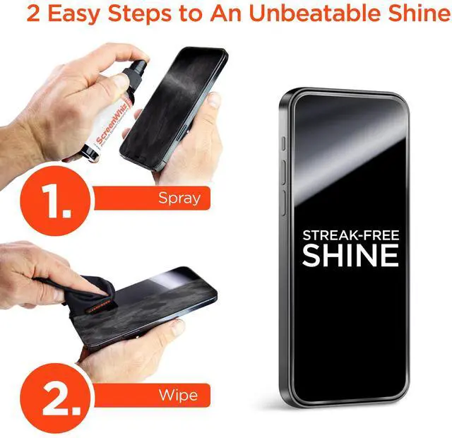 Alt view image 3 of 7 - HyperGear ScreenWhiz 3-in-1 Screen Cleaning Kit with Cloth & Solution