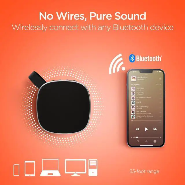 Alt view image 3 of 7 - HyperGear Fabrix Mini Wireless Speaker for Easy Pairing with Built-In Mic
