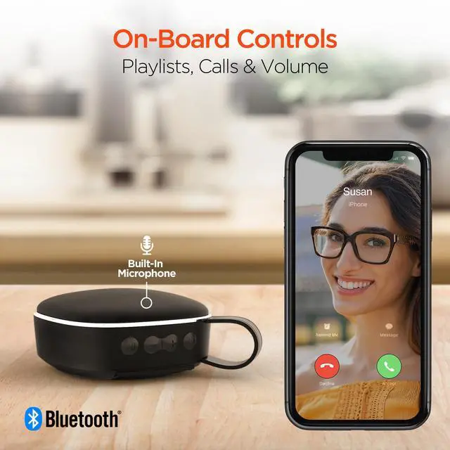 Alt view image 4 of 7 - HyperGear Fabrix Mini Wireless Speaker for Easy Pairing with Built-In Mic