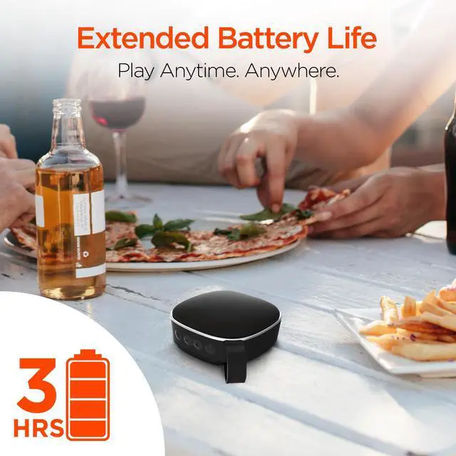 Alt view image 6 of 7 - HyperGear Fabrix Mini Wireless Speaker for Easy Pairing with Built-In Mic