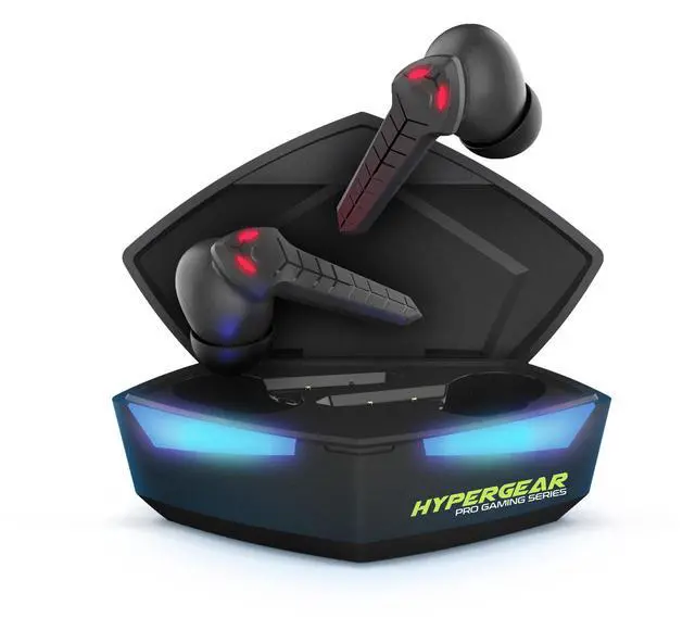 Alt view image 3 of 9 - true wireless gaming earbuds with mic, hypergear cobrastrike gaming earbuds with 3d positional audio & 60ms ultra-low latency and quick bluetooth pairing, secure in-ear fit for noise isolation [15524]