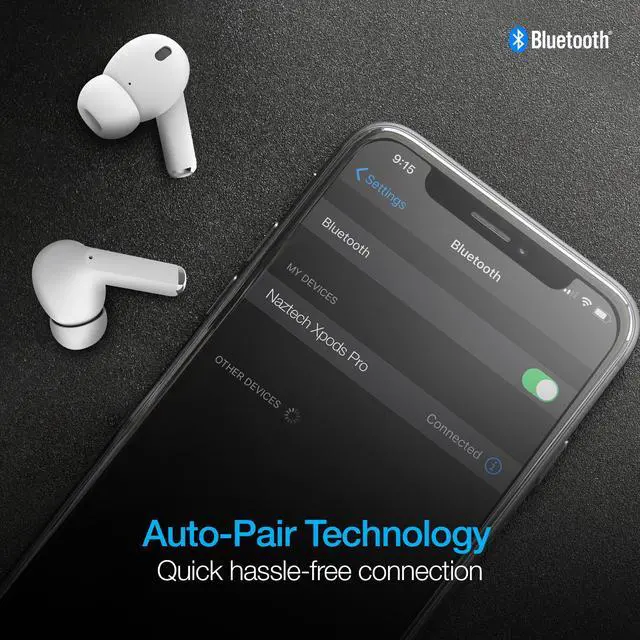 Alt view image 6 of 7 - Naztech Xpods PRO TWS with Wireless Charging Case