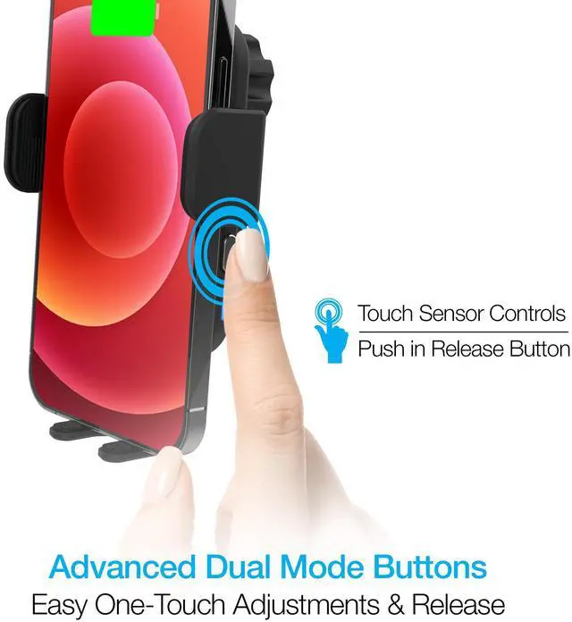 Alt view image 4 of 7 - Naztech Smart Grip Wireless Charging Car Mount