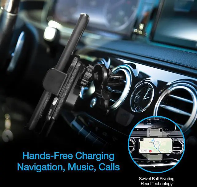 Alt view image 6 of 7 - Naztech Smart Grip Wireless Charging Car Mount