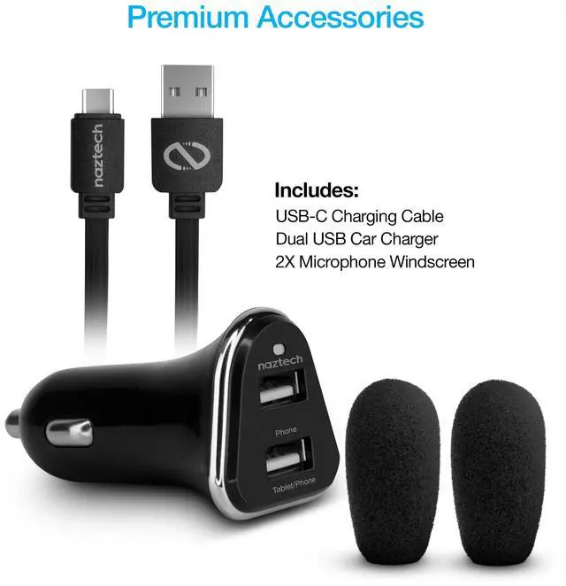 Alt view image 3 of 8 - trucker wireless bluetooth headset with microphone, naztech nxt-700 xtreme noise cancelling truck driver headset, adjustable headband, memory foam ear cups for all-day comfort, 32hr talk [black] 15443