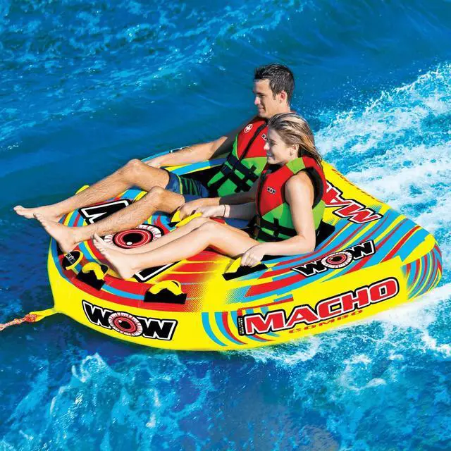 Alt view image 6 of 7 - WOW Watersports Macho 1-3 Person Towable Water Tube For Pool and Lake