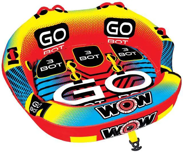 Alt view image 3 of 5 - WOW Watersports Go Bot 3 Person Towable Water Tube For Pool and Lake