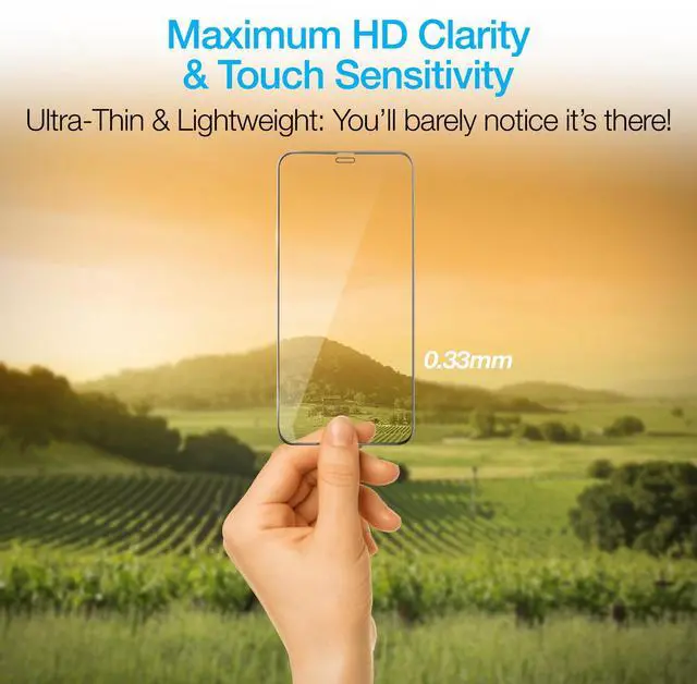 Alt view image 4 of 7 - Naztech IntelliShield Tempered Glass Screen Protector with 3D Edge
