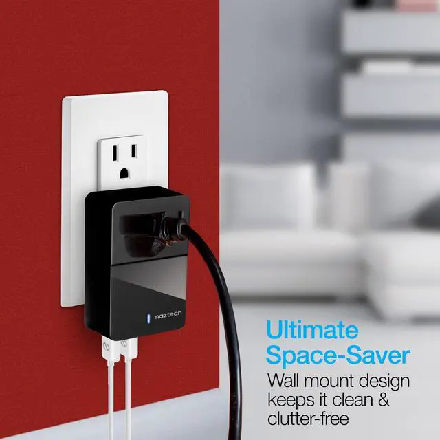 Alt view image 5 of 7 - Naztech Fast Multi-Device Charger- 2 Outlets + 4 USB Port