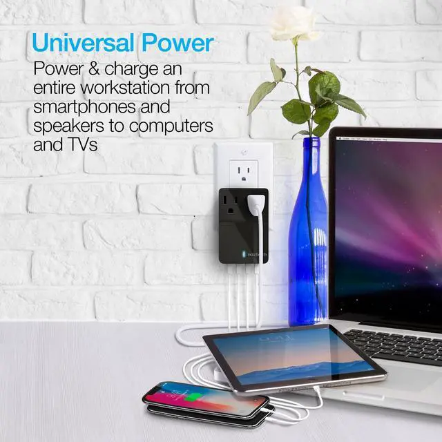 Alt view image 4 of 7 - Naztech Fast Multi-Device Charger- 2 Outlets + 4 USB Port
