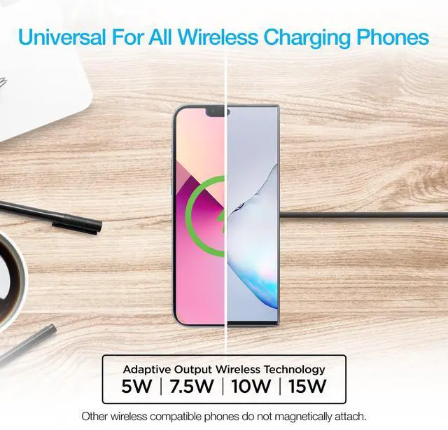 Alt view image 5 of 7 - Naztech Alloy Magnetic 15W Wireless Fast Charger