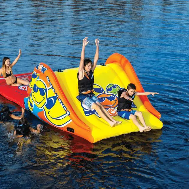 Alt view image 7 of 7 - WOW Watersports Slide and Water Walkway Slide N Smile Combo