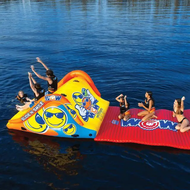 Alt view image 5 of 7 - WOW Watersports Slide and Water Walkway Slide N Smile Combo