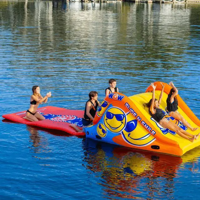 Alt view image 3 of 7 - WOW Watersports Slide and Water Walkway Slide N Smile Combo