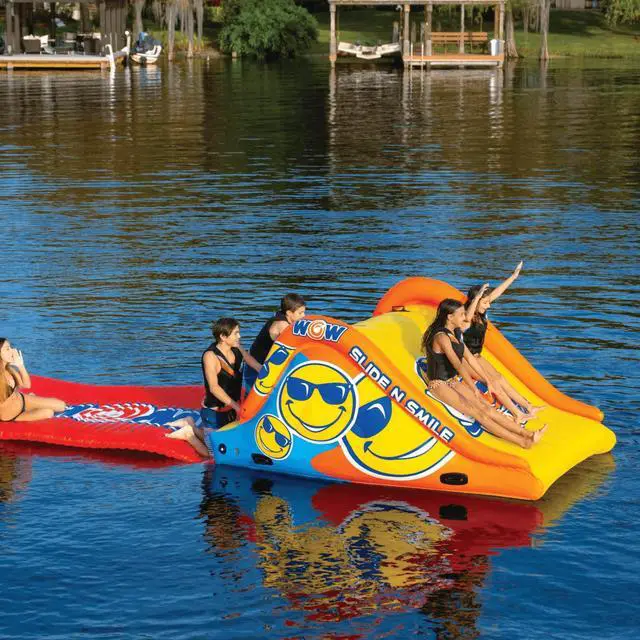 Alt view image 6 of 7 - WOW Watersports Slide and Water Walkway Slide N Smile Combo