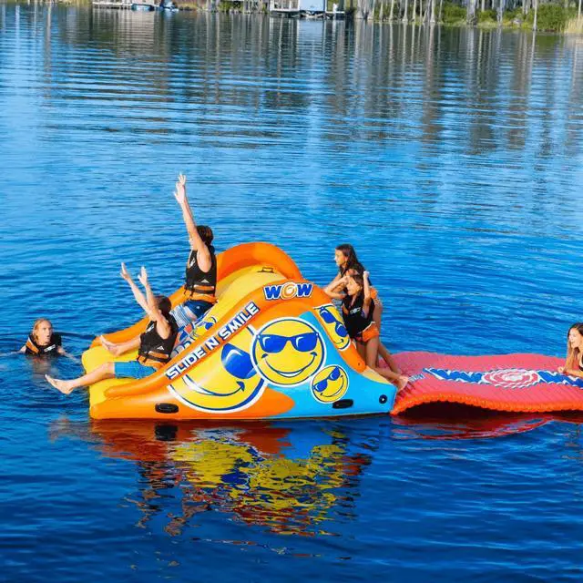 Alt view image 4 of 7 - WOW Watersports Slide and Water Walkway Slide N Smile Combo