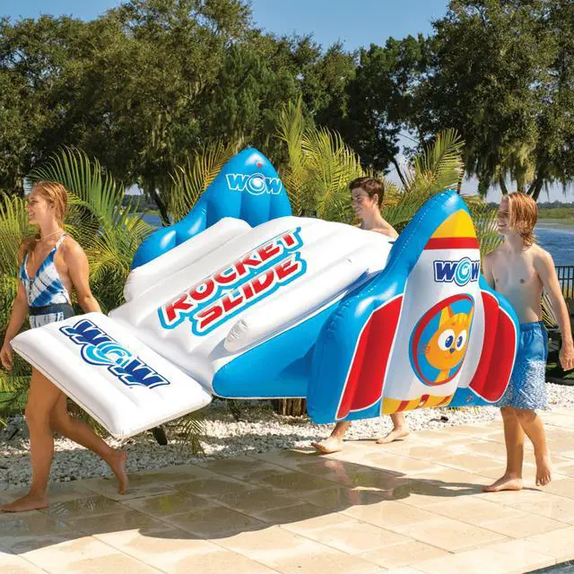 Alt view image 5 of 7 - WOW Watersports Rocket Pool Slide with Built-In Sprinklers