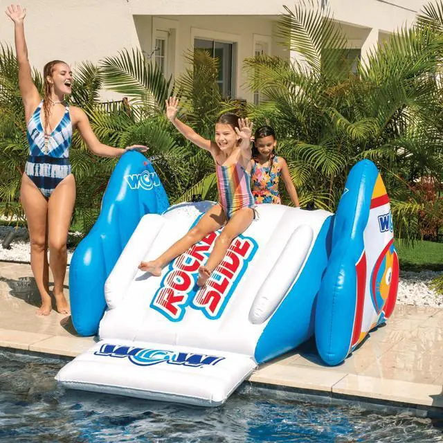 Alt view image 4 of 7 - WOW Watersports Rocket Pool Slide with Built-In Sprinklers