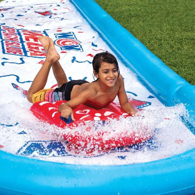 Alt view image 5 of 7 - WOW Watersports 25 Ft Mega Backyard Slide with Splash Pool