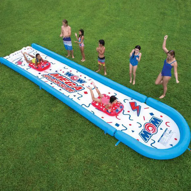 Alt view image 2 of 7 - WOW Watersports 25 Ft Mega Backyard Slide with Splash Pool